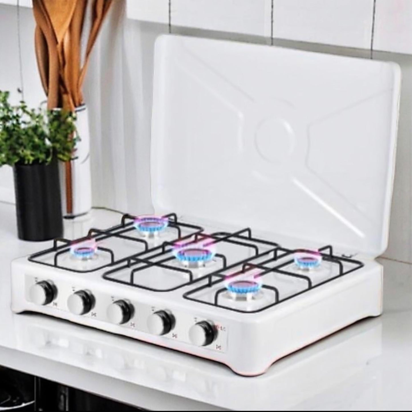 New five-burner gas stove
