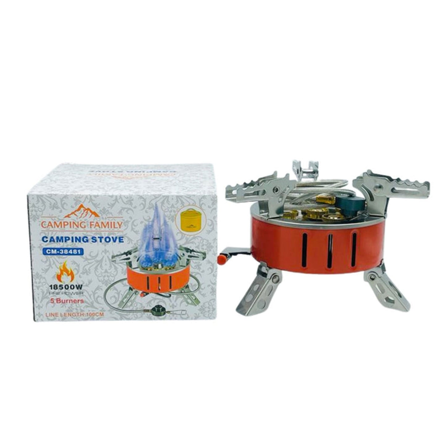 5-Burner Camping Gas Stove with 2-Year Warranty