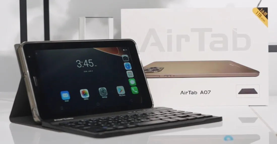 AirTab 07 Tablet with Bluetooth Keyboard, 6-month warranty