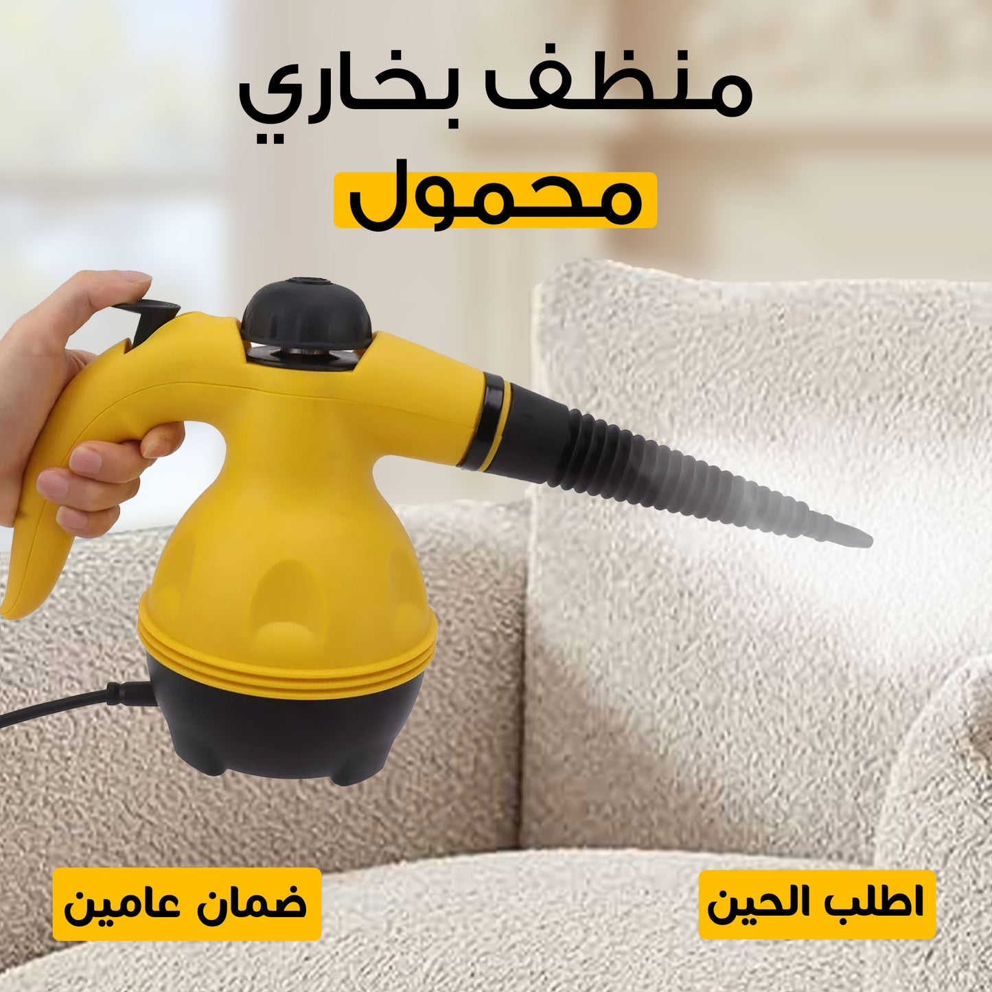 Portable steam cleaner with 2-year warranty