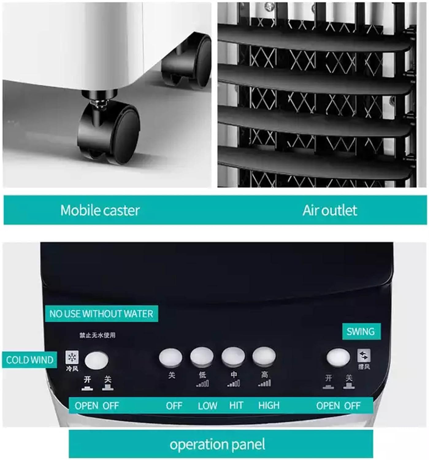 Offer of three Denx 4-liter, 80-watt desert air conditioners with a two-year warranty.
