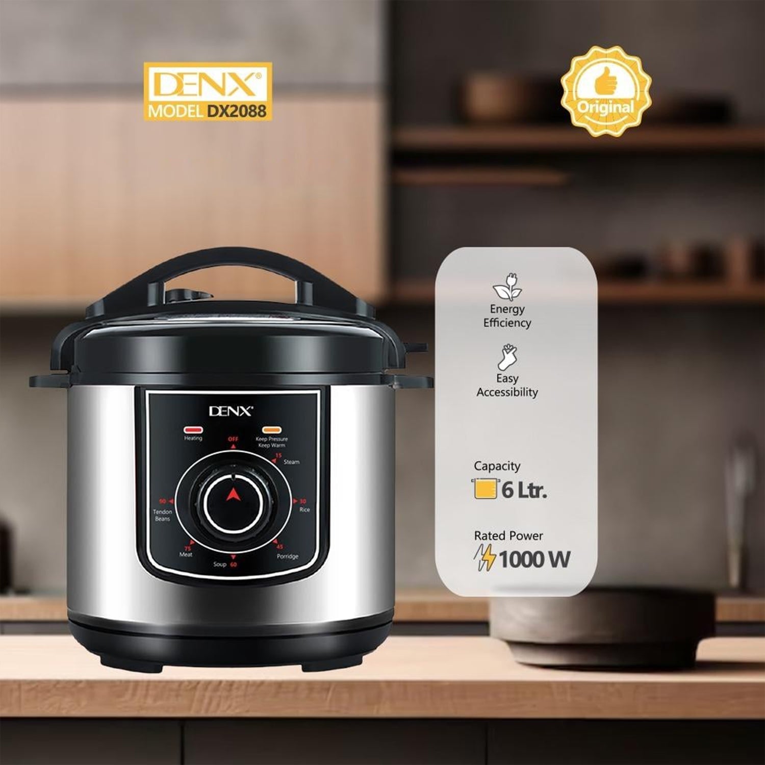 Denix 6L Pressure Cooker with 2-Year Warranty