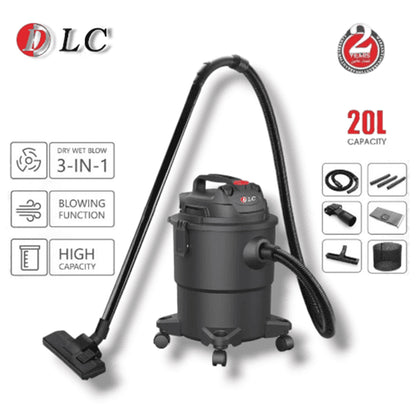 20 liter wet and dry vacuum cleaner with a two-year warranty