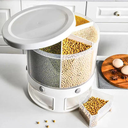 6-section rotary cereal dispenser