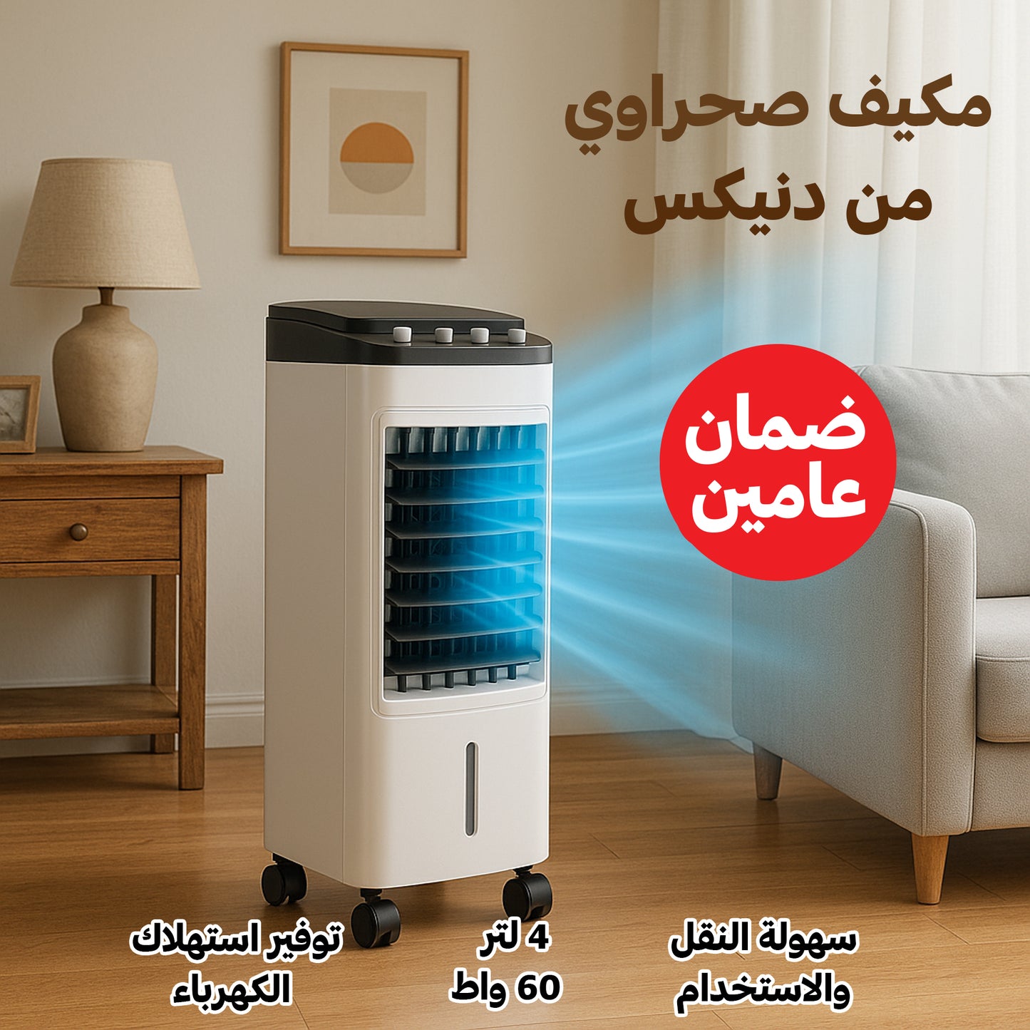 Denx 4L 60W Desert Air Conditioner with 2-Year Warranty