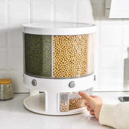 6-section rotary cereal dispenser